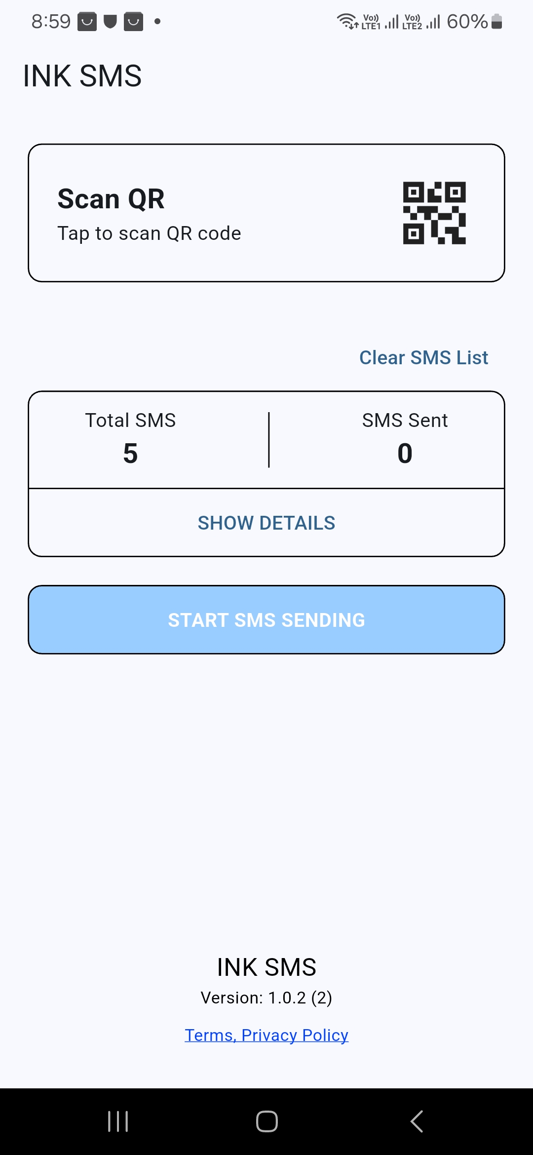 INK-SMS Mobile App